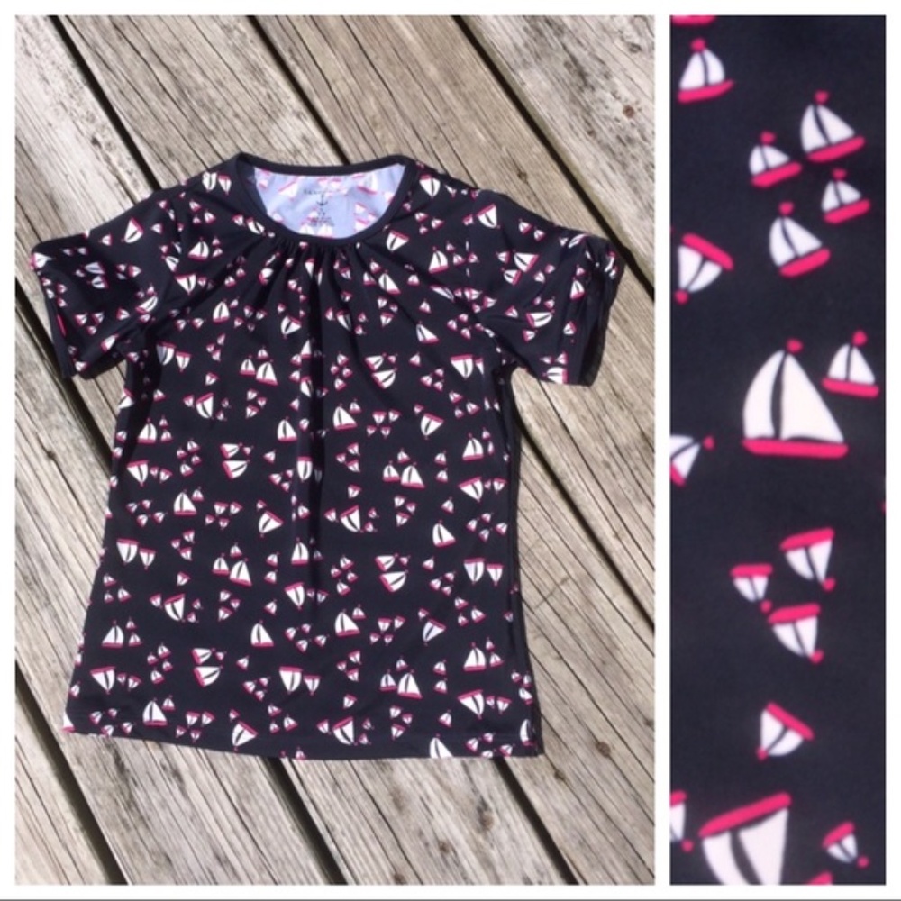 LANDS END girls swim shirt